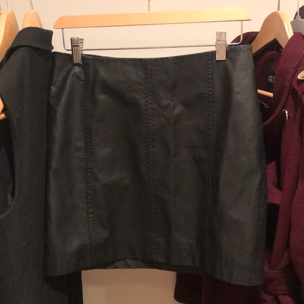 Free People Leather Skirt